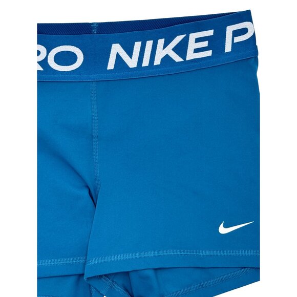 NEW Nike Pro 3” Dri-Fit Blue Training Spandex Short SizeM Logo Elastic Waistband - Picture 5 of 10